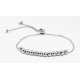 Pulsera Plata Cadena Con Bolitas