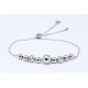 Pulsera Plata Cadena + Bolas