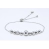 Pulsera Plata Cadena + Bolas
