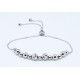 Pulsera Plata Cadena + Bolas