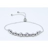 Pulsera Plata Cadena + Bolas