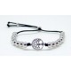 Pulsera Cuero + Bolas y Árbol De Plata