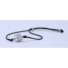 Pulsera Cuero Ajustable Árbol de la Vida + Bolas Plata