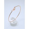 Pulsera Aro Rose Gold Con Cierre Gancho + Motivo Ala