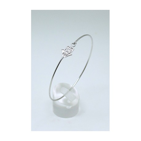 Pulsera Aro Con Cierre Gancho + Motivo Mano Fatima