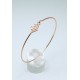 Pulsera Aro Rose Gold Con Cierre Gancho + Motivo Mano Fatima