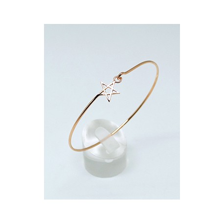 Pulsera Aro Rose Gold Con Cierre Gancho + Estrella