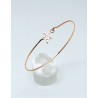 Pulsera Aro Pata Rose Gold Color Con Cierre Gancho + Estrella